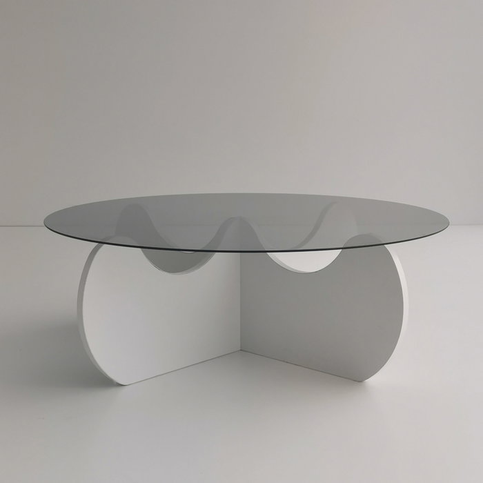 Hanah Home Mesa de Centro Himalayas Blanca con Cristal Templado Hanah Home Mesa de Centro Himalayas Blanca con Cristal Templado